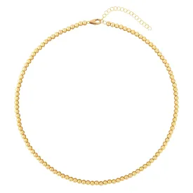 14K Gold Filled 3mm 14" 2" Beaded Necklace