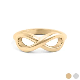 18K Gold PVD Stainless Steel Infinity Ring / SCR4083