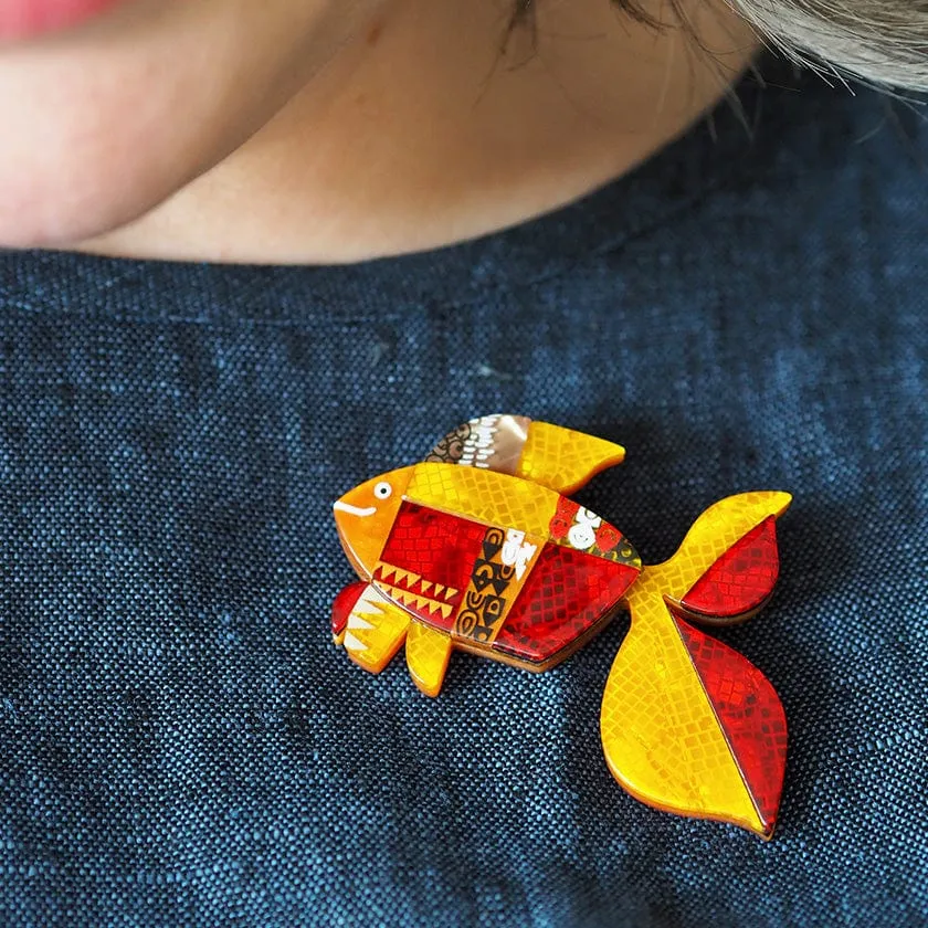 A Goldfish Named Silence Brooch