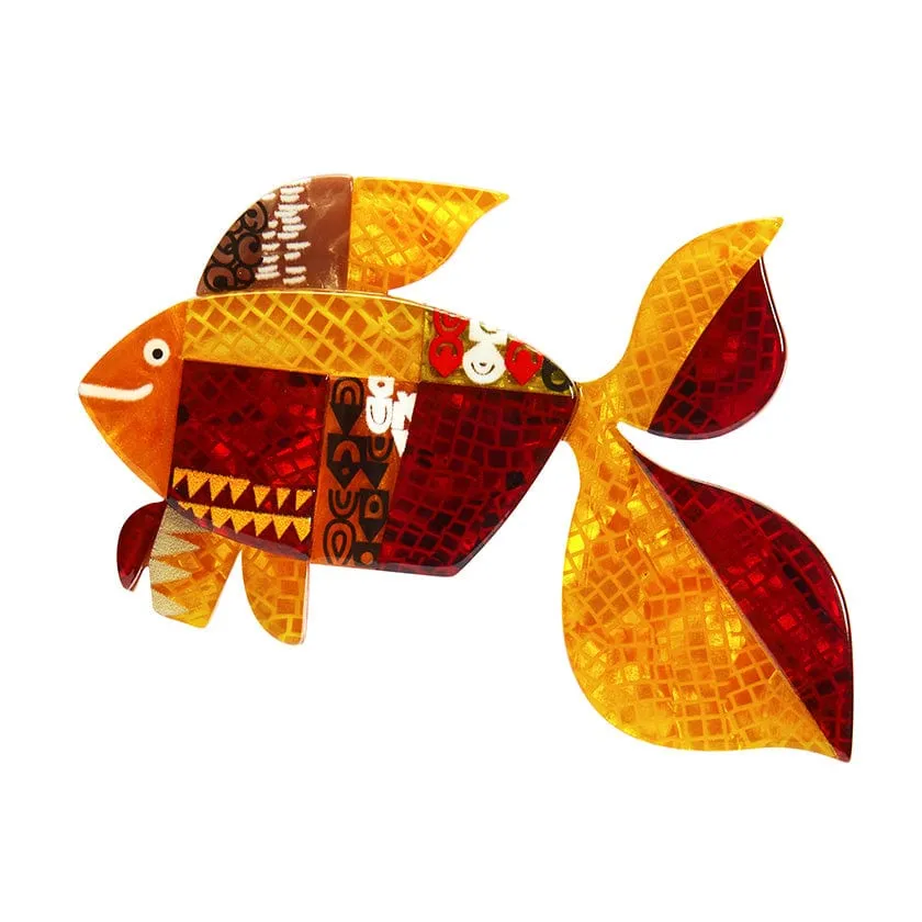 A Goldfish Named Silence Brooch