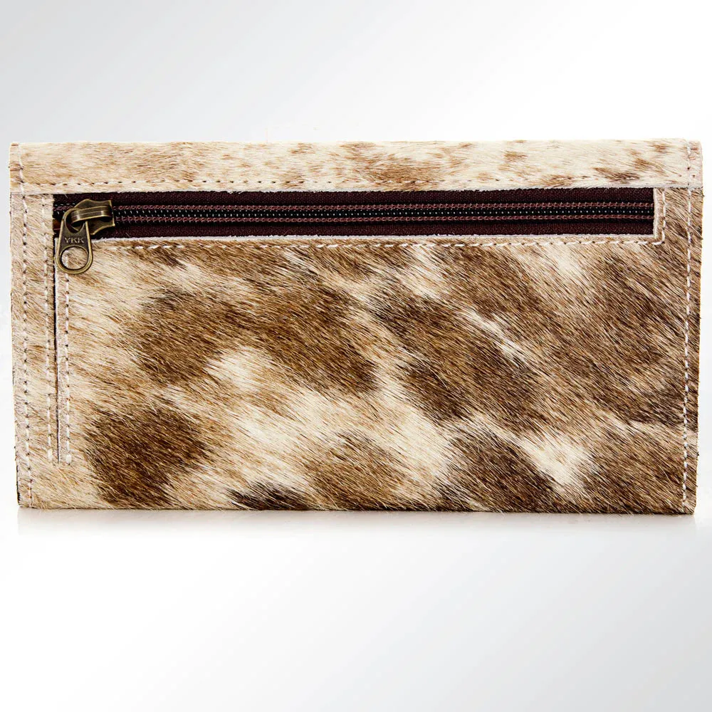 American Darling Hide Tooled Flap Wallet