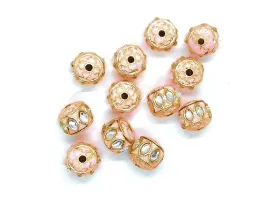 Baby Pink Meena Kundan Stone