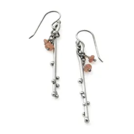 Berry Stainless Steel and Semi-Precious Stone Earrings Jewelry by Metallic Evolution