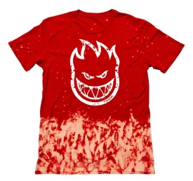 Big Head Outline Fill Tee (Red Wash/White)