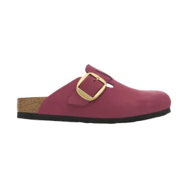 Birkenstock Boston Big Buckle Nubuck Leather Clog - Berry Crush