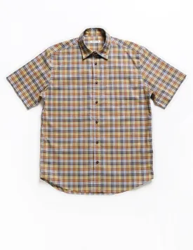 BKT14 Casual Shirt in '70s Check - Sepia Tone