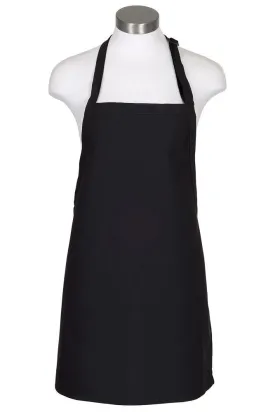 Black Cover Up Bib Adjustable Apron (No Pockets)