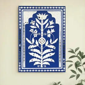 Blue Sparkle Handmade Mud Art Wall Hanging