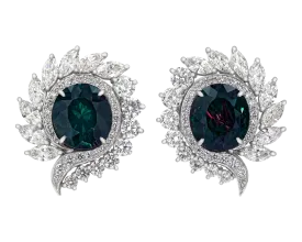 Brazilian Alexandrite Earrings, 11.43 Carats