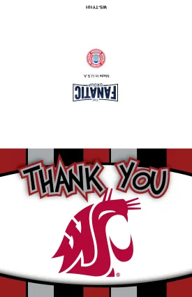 Crimson, Gray, and Black Thank You Cards