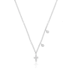 Dainty Cross Diamond Necklace