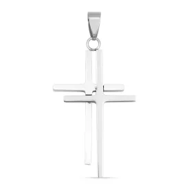 Double Cross Stainless Steel Pendant / PDJ3169