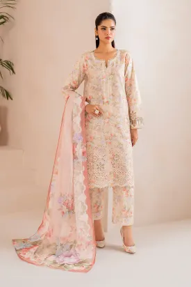 EMBROIDERED PRINTED LAWN UF-718