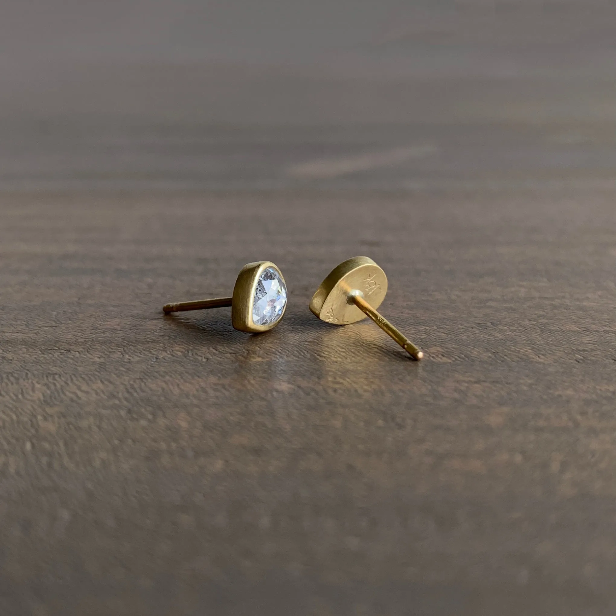 Icy White Teardrop Diamond Studs