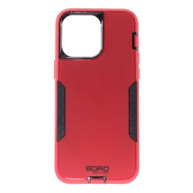 iPhone 14 Pro Max, Defender Case, (BORO) Color Red