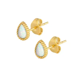 Lynx Opal Stud Earrings