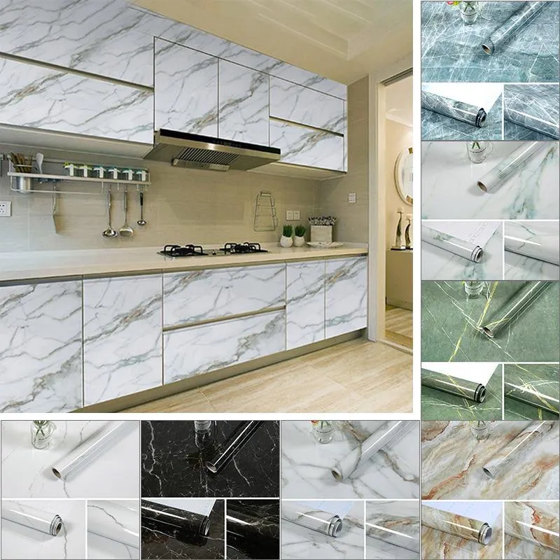 Marble Kitchen Benchtop Countertops Vinyl Self Adhesive Contact Paper