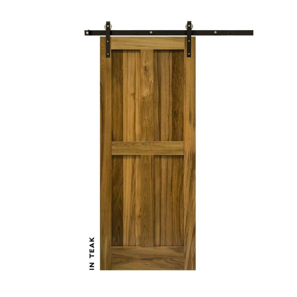 Mid-Century Modern 4 Panel Sliding Farmhouse Door