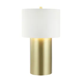 Secret Agent 368T01GOW 1-Light Table Lamp - Painted Gold/White Leather